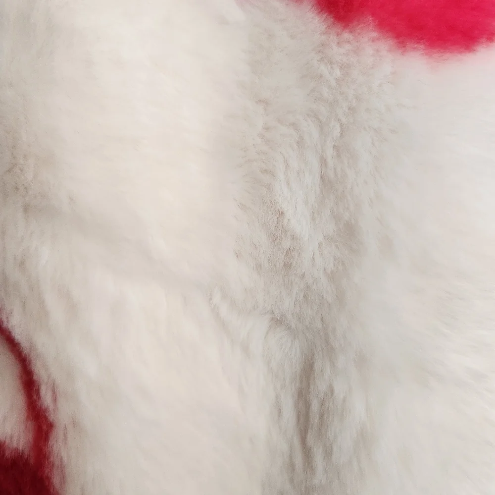 Rachel Roy Christmas blanket faux fur candy cane nwt